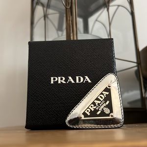 Prada Brushed Leather Brooch